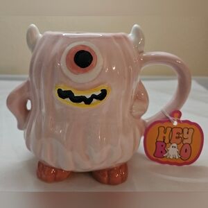 One-Eyed Pink Monster Ceramic Mug NEW
